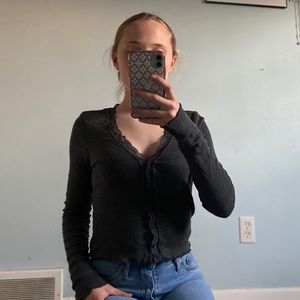 Forever 21 Long Sleeve Crop Top